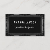 Klassischer Schwarzer Rahmen Visitenkarte (Vorderseite)