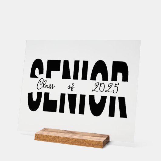 Klassischer schwarzer Rang Acrylschild (Winkel)