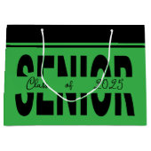 Klassischer schwarzer Rang Große Geschenktüte (Vorderseite)