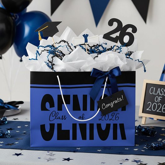 Klassischer schwarzer Rang Große Geschenktüte