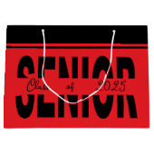 Klassischer schwarzer Rang Große Geschenktüte (Vorderseite)