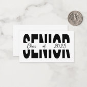 Klassischer schwarzer Rang Mitteilungskarte (Vorderseite/Rückseite Beispiel)