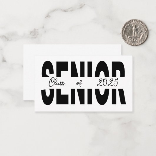 Klassischer schwarzer Rang Mitteilungskarte (Vorderseite/Rückseite Beispiel)