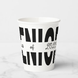 Klassischer schwarzer Rang Pappbecher