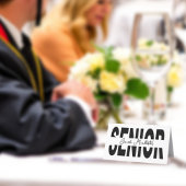 Klassischer schwarzer Rang Platzkarte