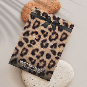 Klassischer schwarzer Ribbon-Leopard-Anzeigenhalte