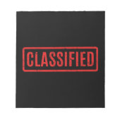 Klassischer schwarzer Stempel Notizblock (Vorderseite)