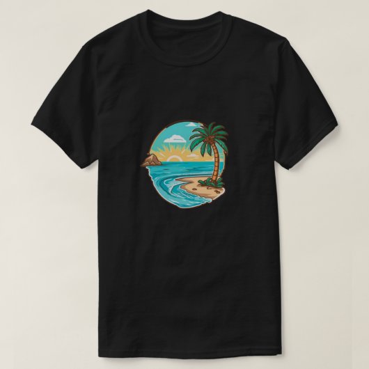 Klassischer Schwarzer T - Shirt (Design vorne)