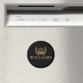 Klassischer schwarzer und goldener personalisierte magnet (In Situ (Geschirrspüler))
