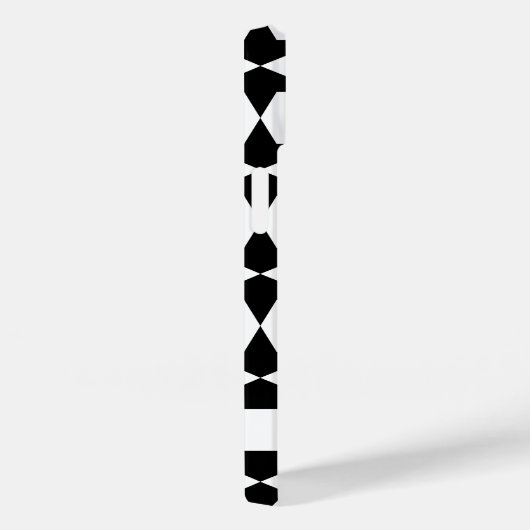 Klassischer schwarzer und weißer Mamluks-Muster Case-Mate iPhone Hülle (Rückseite / Rechts)