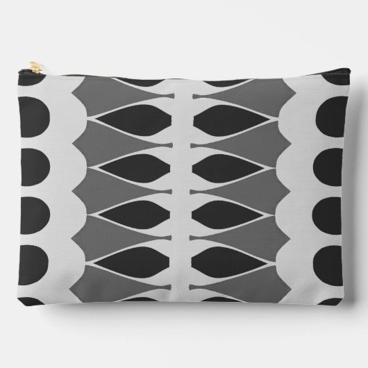 Klassischer, schwarzer, weißer Schminkbeutel Zubehörtasche (Vorderseite)