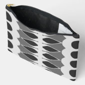 Klassischer, schwarzer, weißer Schminkbeutel Zubehörtasche (Offen)