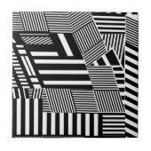 Klassischer Schwarzweiss-Streifen Fliese (Vorderseite)