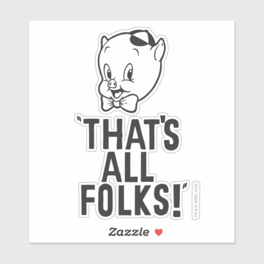 Klassischer Schweinekrug "Das sind alle Leute!" Aufkleber (Blatt)