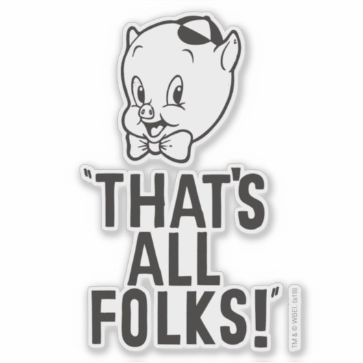 Klassischer Schweinekrug "Das sind alle Leute!" Aufkleber (Vorderseite)