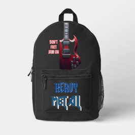 Klassischer Schwermetall Bedruckter Rucksack