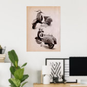 Klassischer Scooter 1969 Poster (Heimbüro)