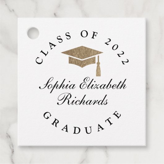 Klassischer Script-Abschluss Geschenkanhänger (Vorderseite)