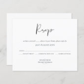 Klassischer Script Buddget Wedding RSVP (Vorne/Hinten)