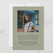 Klassischer Script Graduate Zwei Foto Sage Abschlu Ankündigung (Rückseite)