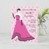 Klassischer Senorita in der Fuchsie Einladung (Stehend Vorderseite)