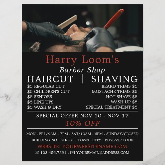 Klassischer Shave, Männerwerbung Flyer (Vorne)