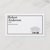 Klassischer Signaturstandard Visitenkarte (Rückseite)