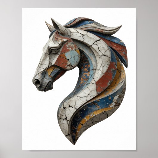 Klassischer Silber ABSTRACT ART Kunstdruck Poster (Vorne)