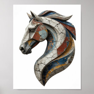 Klassischer Silber ABSTRACT ART Kunstdruck Poster