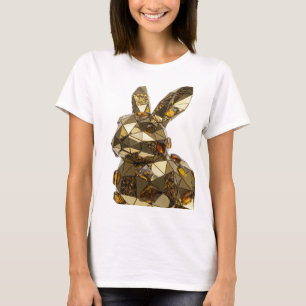 Klassischer Silber ABSTRACT ART Kunstdruck T-Shirt