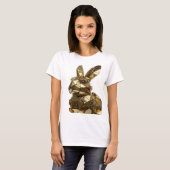 Klassischer Silber ABSTRACT ART Kunstdruck T-Shirt (Vorne ganz)