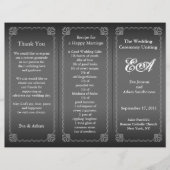 Klassischer Silbergrau für das Hochzeitsprogramm (Vorderseite)