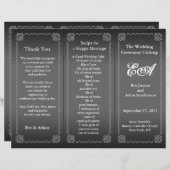 Klassischer Silbergrau für das Hochzeitsprogramm (Vorne/Hinten)