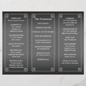 Klassischer Silbergrau für das Hochzeitsprogramm (Rückseite)