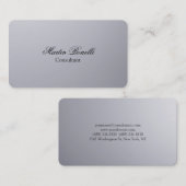 Klassischer Silbergrauer Hintergrund Visitenkarte (Vorne/Hinten)