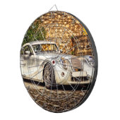 Klassischer Silbersportwagen Dartscheibe (Vorderseite rechts)