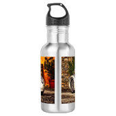 Klassischer Silbersportwagen Edelstahlflasche (Rückseite)