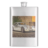 Klassischer Silbersportwagen Flachmann (Vorderseite)