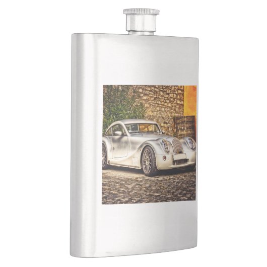 Klassischer Silbersportwagen Flachmann (Rechts)