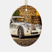 Klassischer Silbersportwagen Keramik Ornament (Rechts)