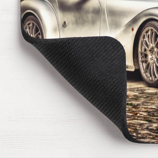 Klassischer Silbersportwagen Mousepad (Ecke)