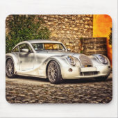 Klassischer Silbersportwagen Mousepad (Vorne)