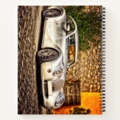 Klassischer Silbersportwagen Notizblock (Rückseite)