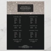Klassischer Silver Glitzer Makeup Artist Flyer (Vorne)