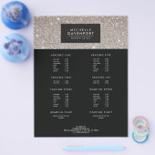 Klassischer Silver Glitzer Makeup Artist Flyer (Einzeln)