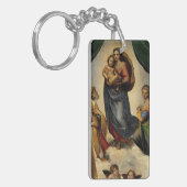 Klassischer "Sistine Madonna" RAPHAEL (circa 1513) Schlüsselanhänger (Vorderseite links)