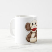 Klassischer Socken-Affe Kaffeetasse (Vorderseite Links)
