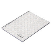 Klassischer spanischer Fliesen-Monogramm-Geschäfts Notizblock (Linke Seite)