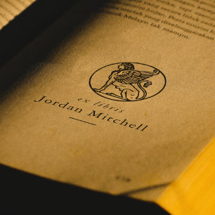 Klassischer Sphinx Individuelle Name Ex Libris Buc Permastempel