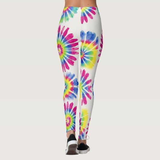 Klassischer Spiral-Gefärbte Krawatte-Effekt Nahtlo Leggings (Rückseite)